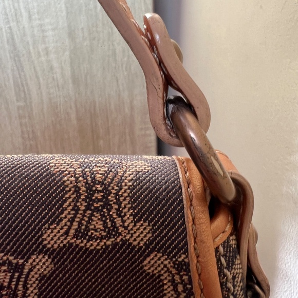 Authentic Celine Ava Macadam Denim Pochette Baguette bag - Picture 7 of 14